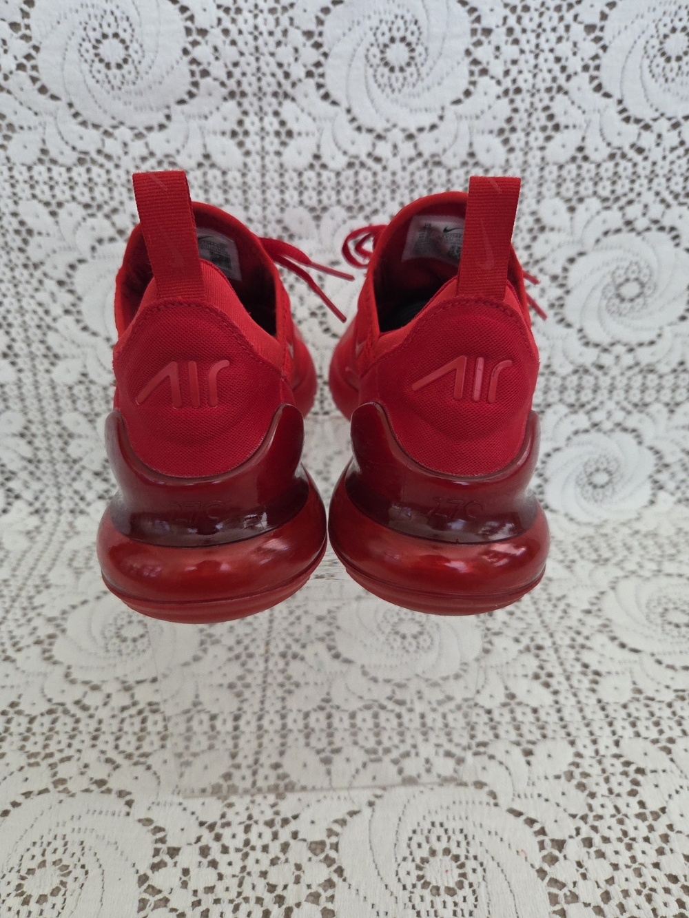 Nike Air Max 270 University Red Sneakers Men Size 8.5  Women's Size 10 - Picture 5 of 10